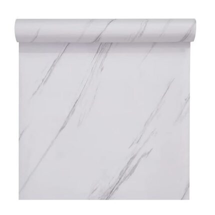 Rola Tapet autoadeziv tip marmura, alba, 60x 300 cm, Topbazar