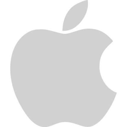 Sticker decorativ perete / geam si auto, Apple logo, 8x10 cm, alb
