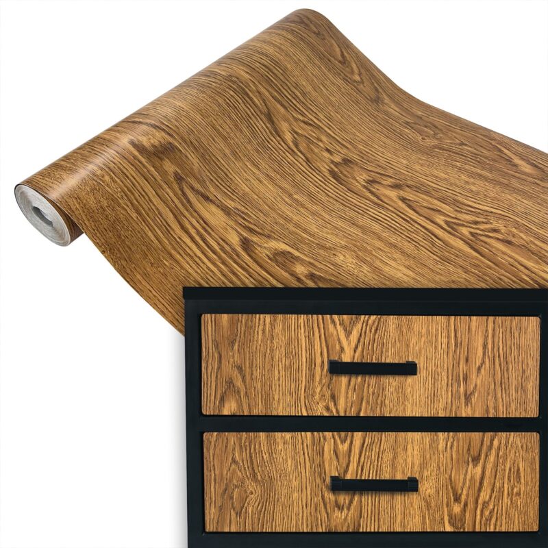 Autocolant pentru mobila furnir, stejar deschis, vanzare la metru, 90 x 100 cm, DecoMeister®, U117-090-0100