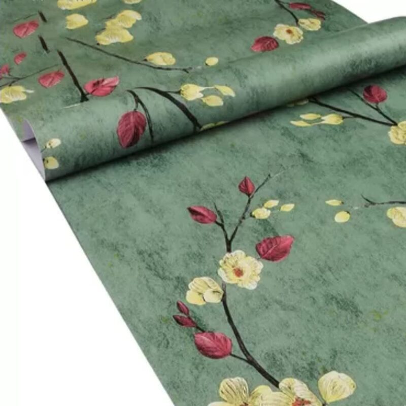 Autocolant, AllizBan, Autoadeziv Rezistent pentru Mobila, perete, model de flori de prun, 45cm x 10 m