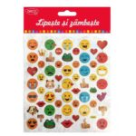 Abtibilduri DACO, Lipeste si Zambeste, Model Smiley, 58 Buc/Set, Multicolor