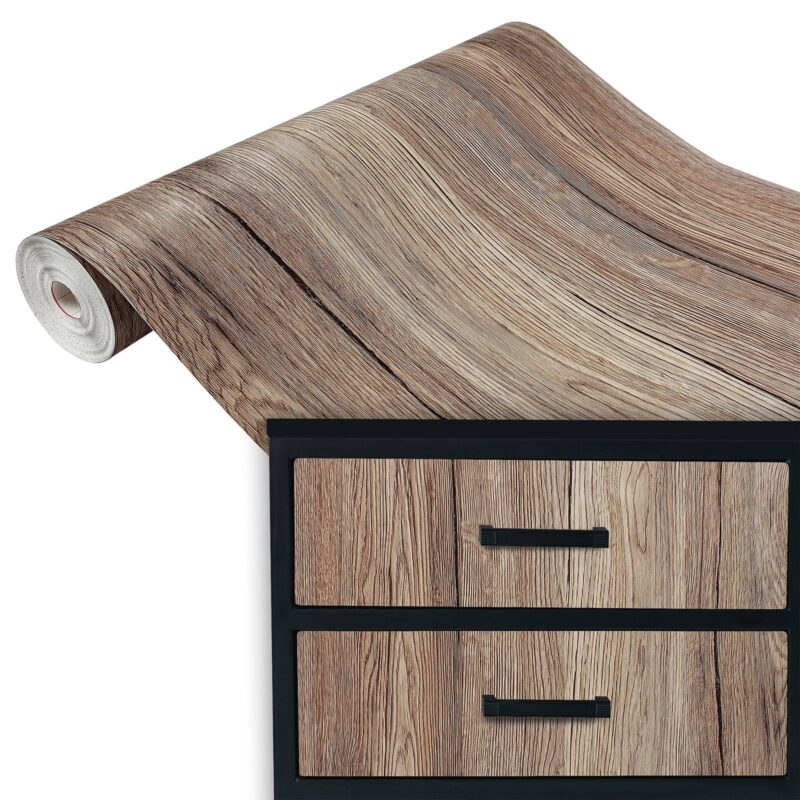 Autocolant pentru mobila, vanzare la metru, 45 x 100 cm, DecoMeister, Model Stejar Sonoma Sanremo, C097-045-0100