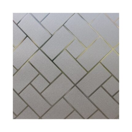 Sticker decorativ geam, Gogou, PVC, Model oblic, 45x100 cm, Alb