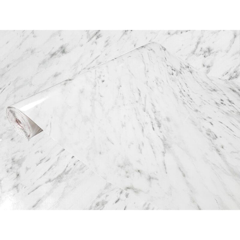 Tapet auto-adeziva pentru usa carrara gri, 90 x 25 cm, DecoMeister®, D008-090-0025