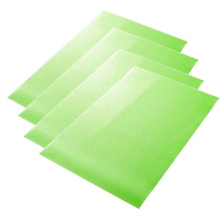 Folie de Protectie pentru Rafturile Frigiderului si Sertare Dulap, Material Anti-Derapant Premium, Set 4 Bucati, 30 x 45 cm, Verde, ORIGINAL DEALS