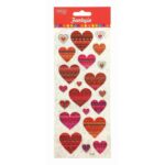 Abtibilduri DACO Fantezie, Model Inimi, 21 Buc/Set, Multicolor