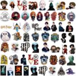 Set de autocolante Harry Potter Navk, hartie/vinil, multicolor, 50 piese