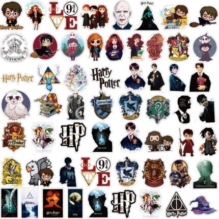 Set de autocolante Harry Potter Navk, hartie/vinil, multicolor, 50 piese