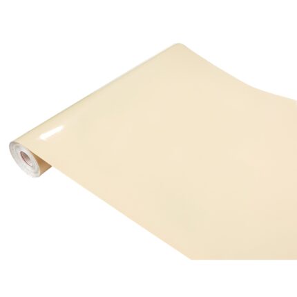 Sticker autocolant pentru mobilier haine bej lucios, 45 x 200 cm, DecoMeister®, F021-045-0200S