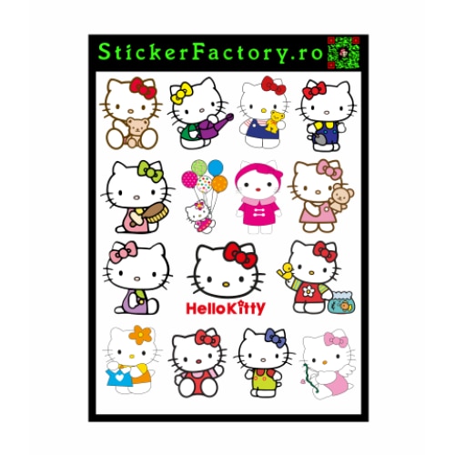 res_88a8a80713a6f6b264736f0baf12d2ff Set Stickere "Hello Kitty", Vinyl Waterproof, Coala A5, 4 - 5 cm