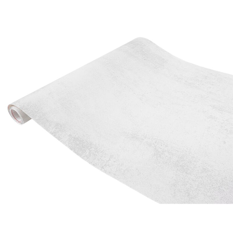 Autocolant mobila de bucatarie partea din fata beton alb, 45 x 200 cm, DecoMeister®, E137-045R0200