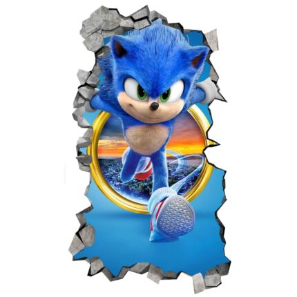 Sticker decorativ, Ariciul Sonic, Albastru, 90 cm, 8668ST-1
