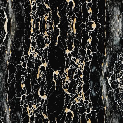 Folie autocolanta pentru mobila de bucatarie, 67.5 x 50 cm, DecoMeister®, Model Marmura neagra si aurie, P003-067-0050