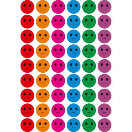 Set 162 autocolante, Model- Fete triste, Multicolor