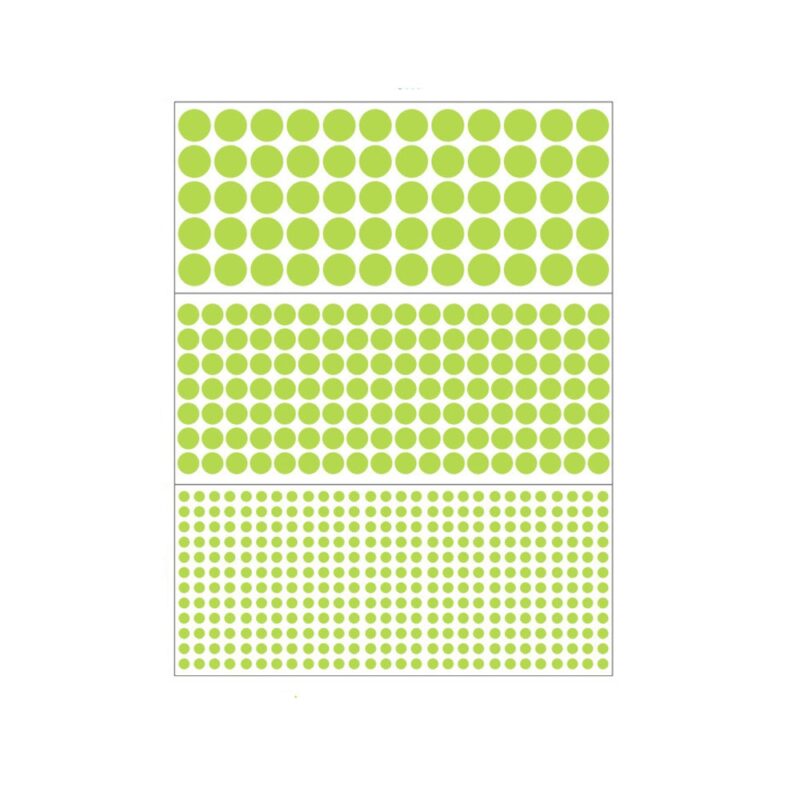 Stickere perete Glow in the dark, JENUOS®, Buline Fosforescente, 3 coli, 522 piese