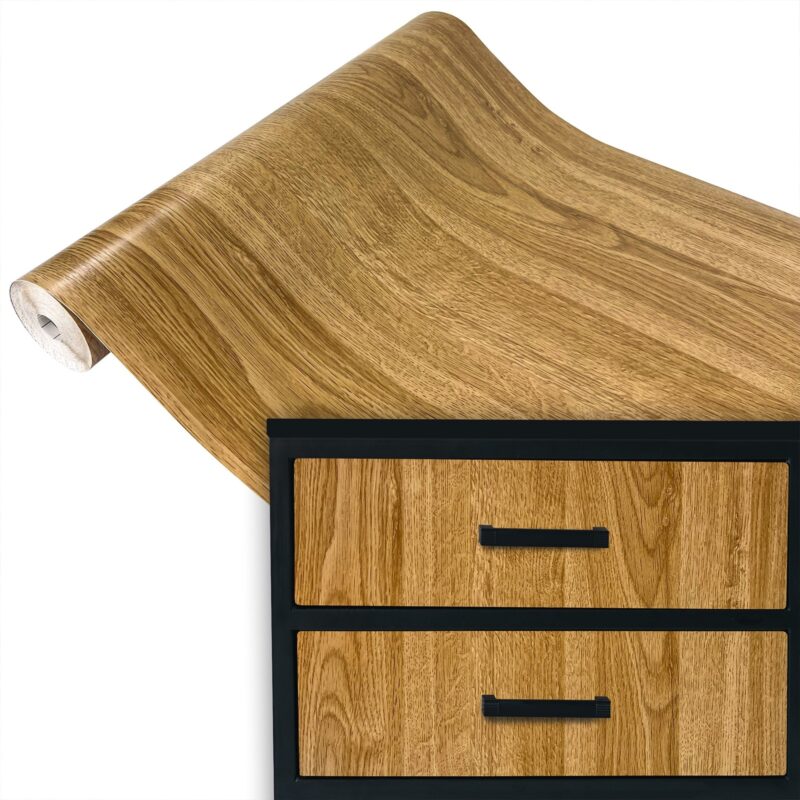 Tapet autoadeziv pentru usi, stejar natur, vanzare la metru, 45 x 100 cm, DecoMeister®, U118-045-0100