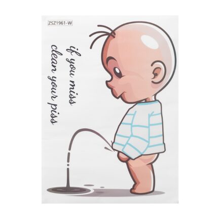 Autocolant pentru toaleta cu baietel, 30 cmx 22.5 cm