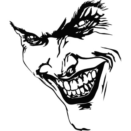 Sticker decorativ perete / geam si auto, Joker, 12x14 cm