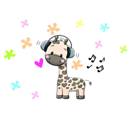 Sticker autocolant pentru perete camera copii, Epic Concept art deco & more®, Girafa, 60x60 cm