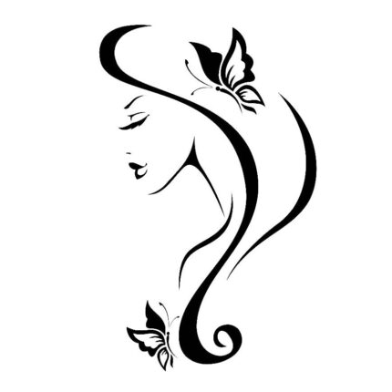 Sticker decorativ perete BEAUTIFUL FACE 65X40 CM