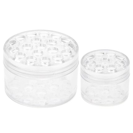 Set 2 suporturi flori, COMEWE, 9/19 Spatii depozitare, Transparent