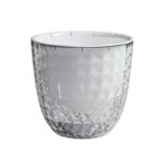 Vaza decorativa auto-udare, design minimalist, verde, 16cm