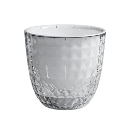 Vaza decorativa auto-udare, design minimalist, verde, 16cm