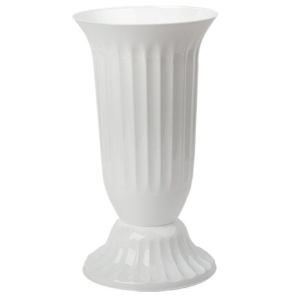 Vaza flori ND, 37x19 cm, plastic, alba