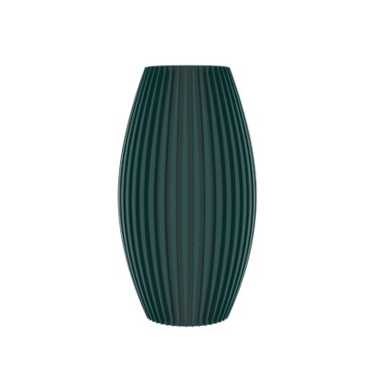 Vaza decorativa pentru flori uscate sau artificiale Printata 3D, Silhouette, plastic, verde, 18cm