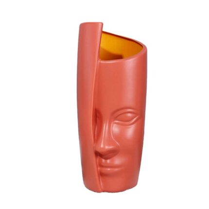 Vaza Venus Face, Hggzeg, Usor de curatat, Pentru camera de zi, birou, decorare acasa si nunta, Plastic, Rosu