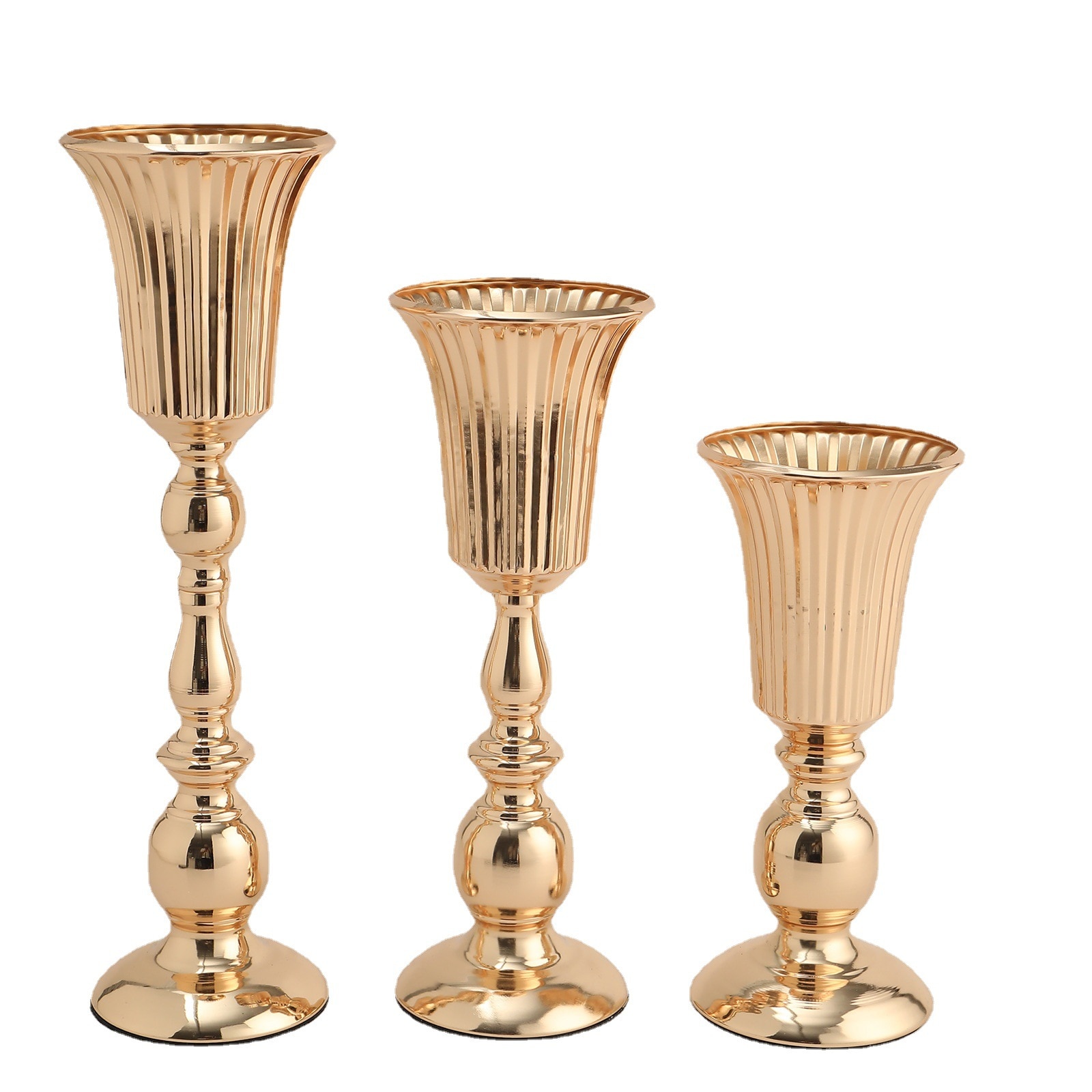 res_7268ba81c488b0d167eb3aeadbddd72d Set 3 Vaze Decorative WALALLA, Design Sirena, Auriu, Dimensiuni 11.5x11.5x25.7cm/31.3cm/38cm