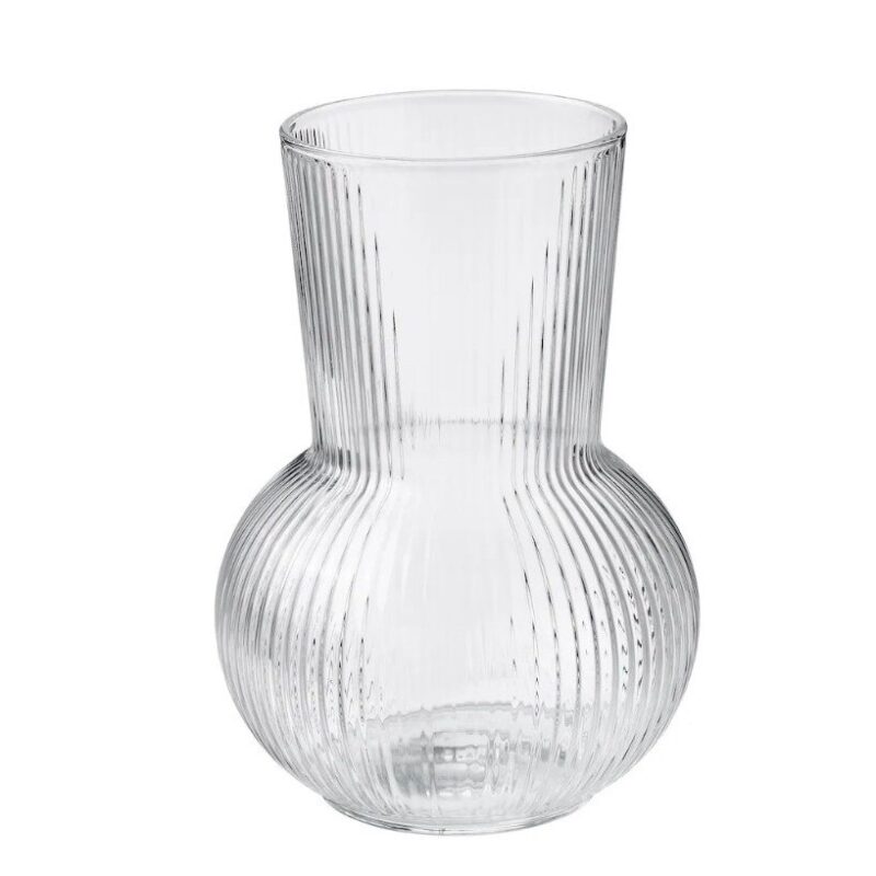 Vaza, sticla transparenta, 17 cm