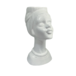 Vaza decorativa, Lax&Home, Makeda, Ipsos, Alb Nisip, inaltime 30 cm