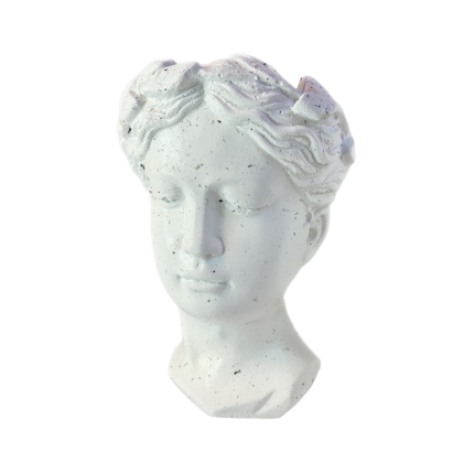Vaza decorativa, Lax&Home, Antique, Ipsos, Alb Nisip, inaltime 22 cm