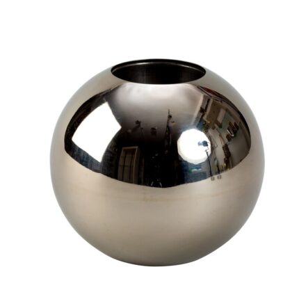 Vaza sfera din otel inoxidabil diametru 15 cm