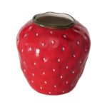 Vaza rosie din ceramica 16 cm, Strawberry Boltze