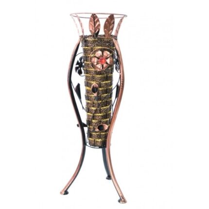 Vaza decorativa metal/pvc 63x19 cm multicolor