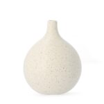 Vaza decorativa Novo, Homla, Ceramica, 15 x 15 x 21 cm, Alb