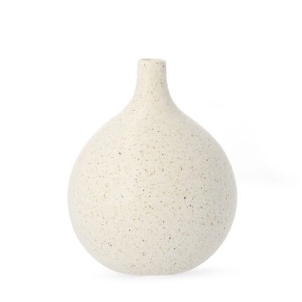 Vaza decorativa Novo, Homla, Ceramica, 15 x 15 x 21 cm, Alb