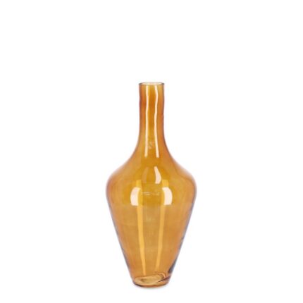 Set 6 vaze flori sticla portocalie 16x36 cm