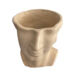 Vaza decorativa, Lax&Home, Aurelius, Ipsos, Crem Granit, inaltime 20 cm
