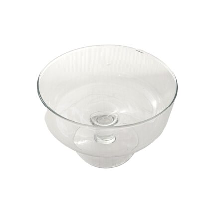 Fructiera cookiea 19cm, din sticla transparenta, cu picior, 19 cm