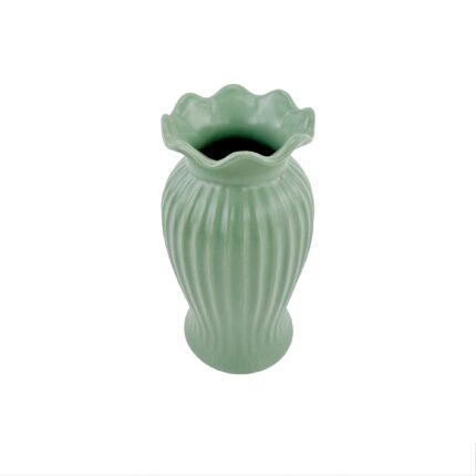 Vaza decorativa cu flori din ceramica "Lucia" 19.5х9, Verde