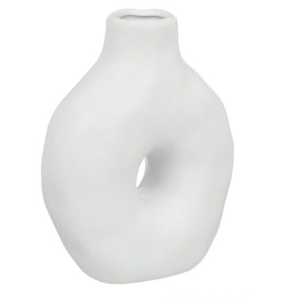 Vaza Decorativa Ceramica Alba Modern 15x7x20cm