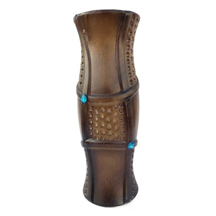 Vaza Decorativa, Ceramica, Strasuri Albastre, 11x30cm, Maro-Albastru, M2