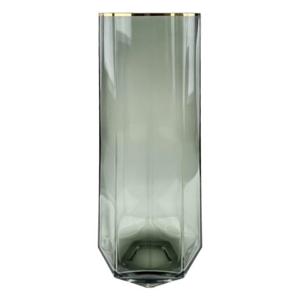 Vaza decorativa cu flori din sticla "Urania" 25х9, Negru