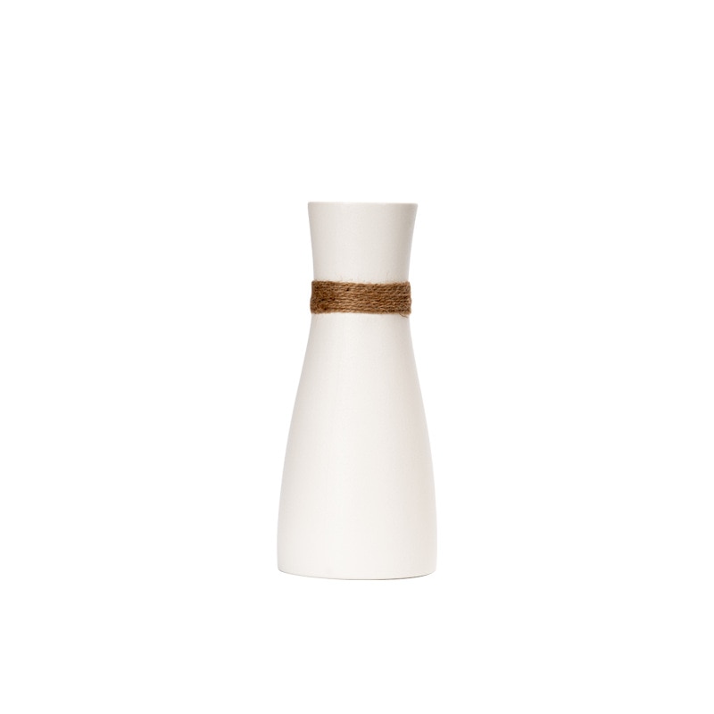 res_5248ee108431af5736547f936234dfbe Vaza decorativa, LLWL, Ceramica, 10.6 x 10.6 x 25 cm, Alb / Bej