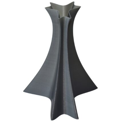 Vaza Decorativa The Night Watch pentru Flori Uscate sau Artificiale Printata 3D, Culoare Argintiu, Plastic, 21x10CM
