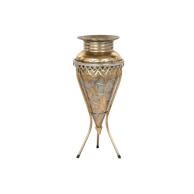 Vaza, Home Esprit, Metal, Auriu, 24 x 24 x 57 cm