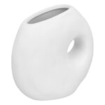 Vaza ceramica alba, 15 x 7 x 15 cm
